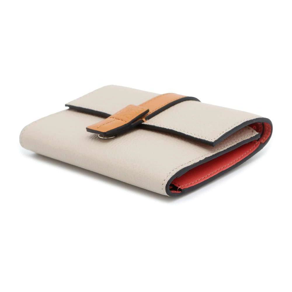 Loewe Leather Tri Wallet Vertical Calf fold Black